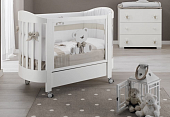 Детская кровать Erbesi Ovale Tato (колесо) белый (white) 
