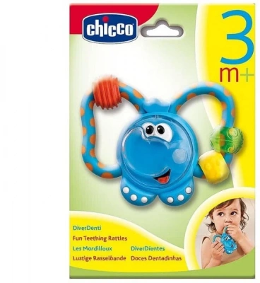 61411 Погремушка прорезыватель Слоненок CHICCO