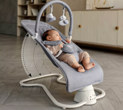 Электронные качели AMAROBABY HAPPY SWING, серый