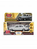2105-12-GY Машина металл LADA ваз-2105 1997 12 cm, двери, багаж,инерц.серебристый