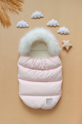 0293/PINK SOFT ПУХОВОЙ КОНВЕРТ НА ВЫПИСКУ И ПРОГУЛКУ ArgoBaby