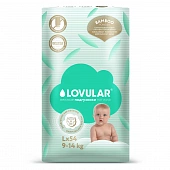 429569 Подгузники LOVULAR Bamboo L 9-14кг 54шт
