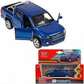 67336 (96) Машина металл VOLKSWAGEN amarok, 11,4 см, двери, инерция, синий