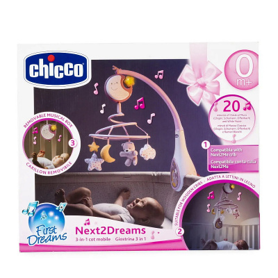 76271 Музыкальный мобиль Next2Dreams розовый CHICCO