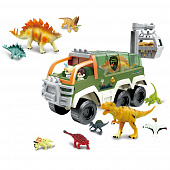 HW21102548 PITUSO Игровой набор Машина с динозаврами Dinosaur Explorer