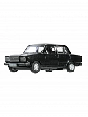 2107-12-BK (72) Машина металл ваз-2107 длина 12 см, двери, багаж, инерц, черный, 